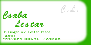 csaba lestar business card