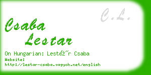 csaba lestar business card